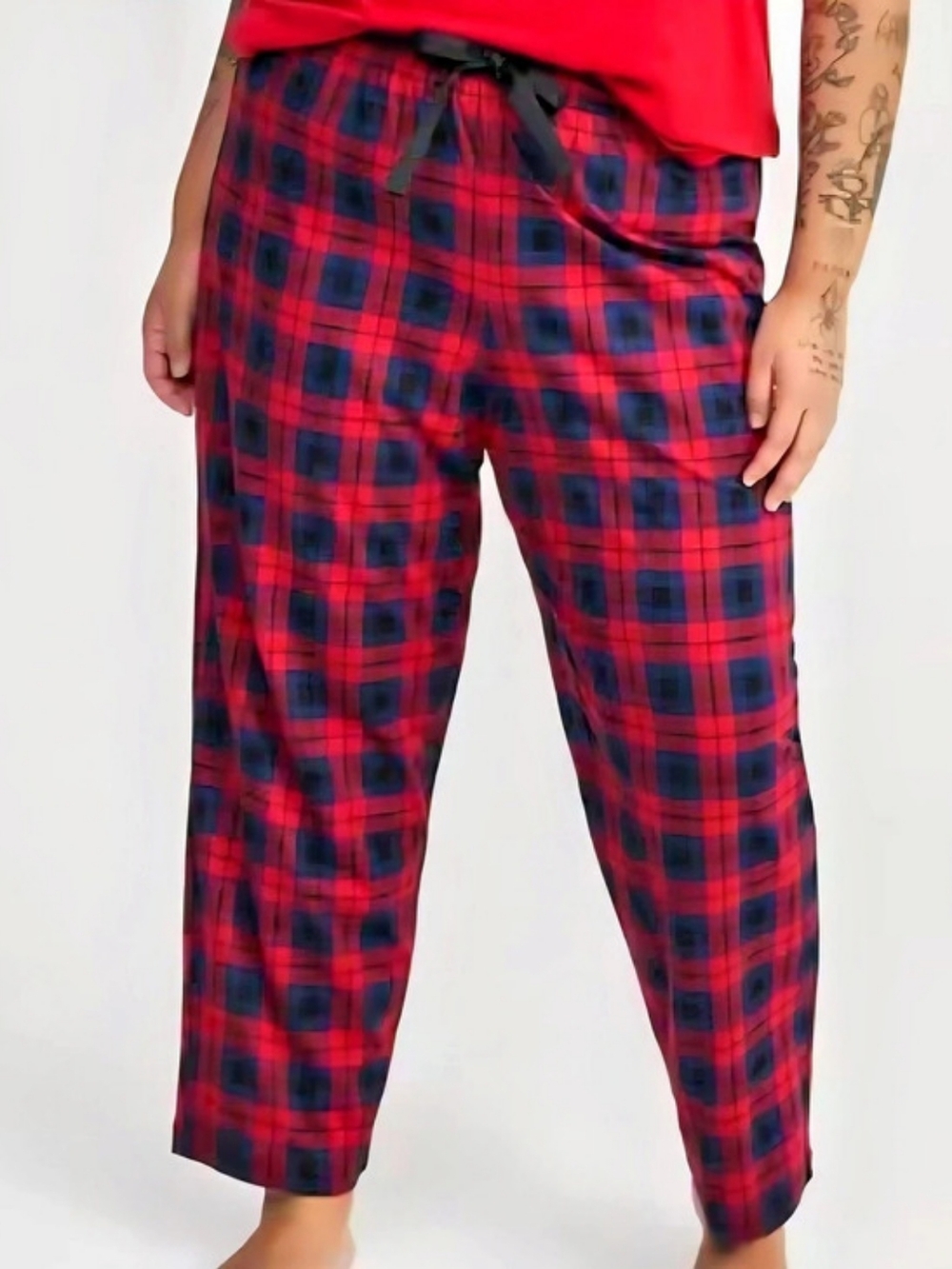 Torrid Cotton Sleep Pant Plaid Pants in Red & Blue Size 2